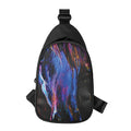 Dark Blue Horse Portrait Print Sling Bag