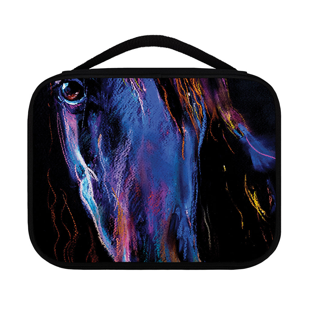 Dark Blue Horse Portrait Print Classic Bible Case