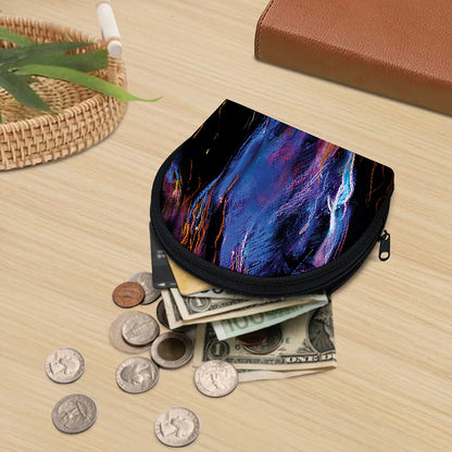 Dark Blue Horse Portrait Print Coin Purse