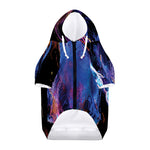 Dark Blue Horse Portrait Print Dog Zip Up Hoodie