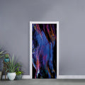 Dark Blue Horse Portrait Print Door Sticker