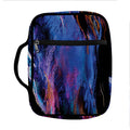 Dark Blue Horse Portrait Print Front Pocket Bible Bag