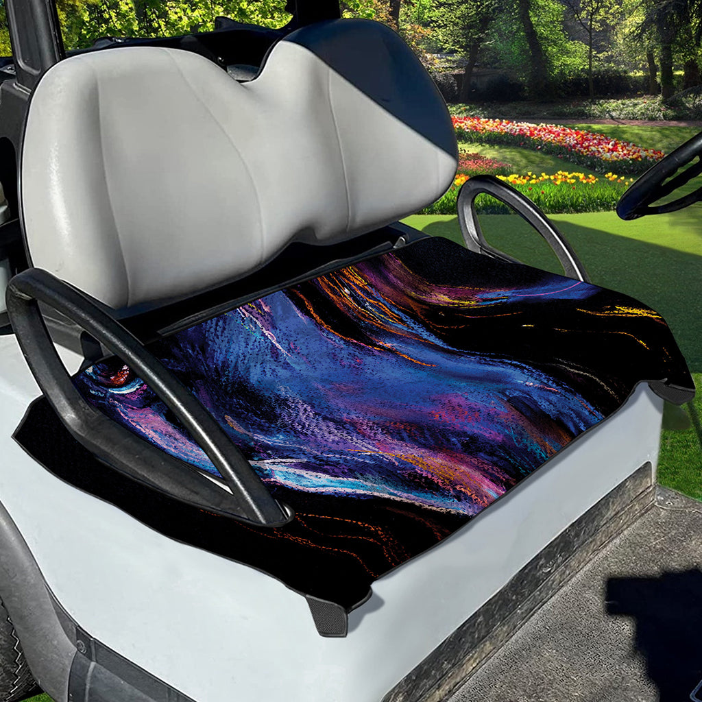 Dark Blue Horse Portrait Print Golf Cart Seat Cover