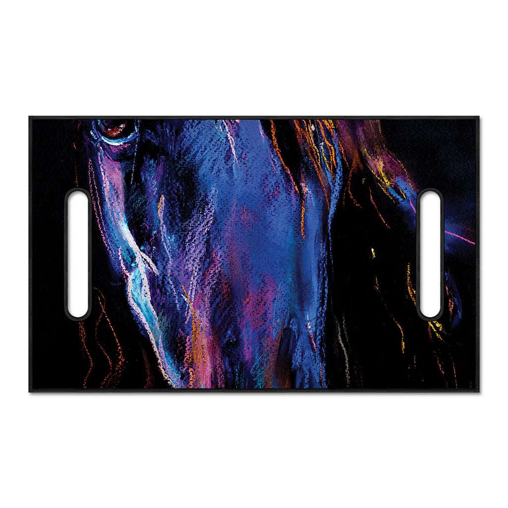 Dark Blue Horse Portrait Print Golf Cart Seat Cover