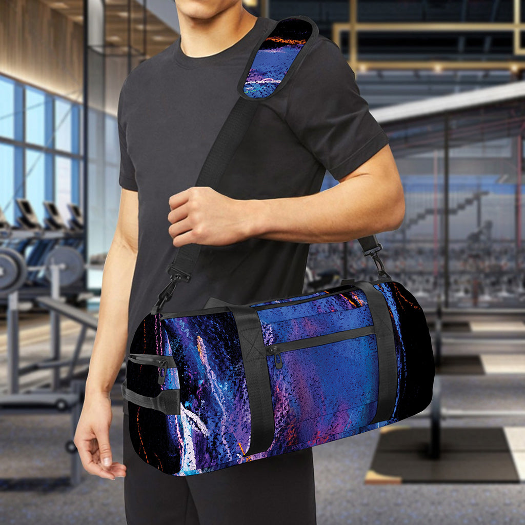 Dark Blue Horse Portrait Print Gym Bag
