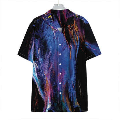 Dark Blue Horse Portrait Print Hawaiian Shirt
