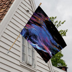 Dark Blue Horse Portrait Print House Flag