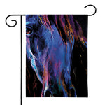 Dark Blue Horse Portrait Print House Flag