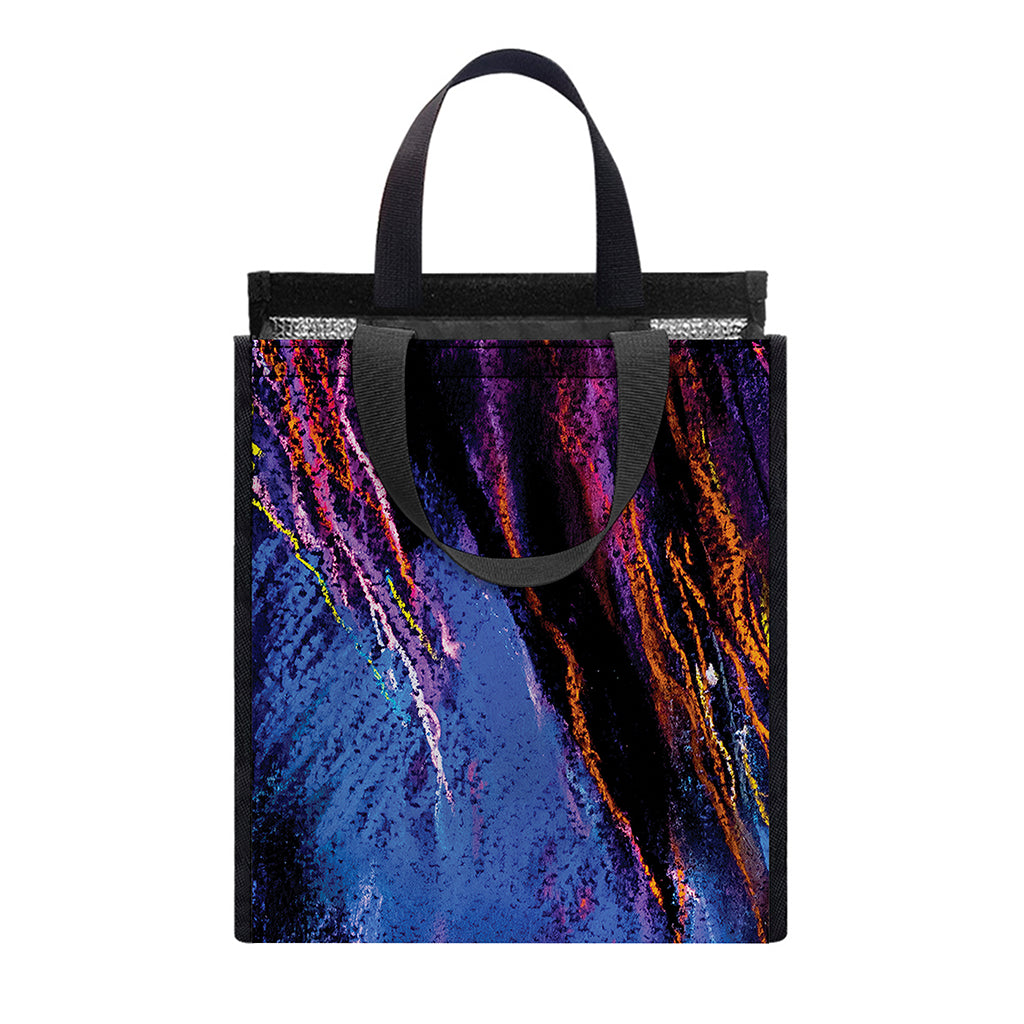 Dark Blue Horse Portrait Print Insulated Lunch Tote