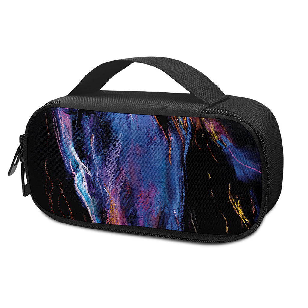 Dark Blue Horse Portrait Print Insulin Cooler Travel Case