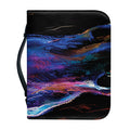 Dark Blue Horse Portrait Print Leather Bible Cover