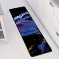 Dark Blue Horse Portrait Print Long Kitchen Mat