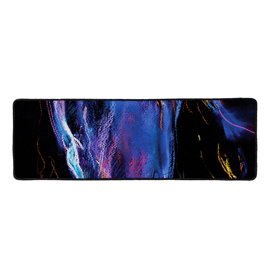 Dark Blue Horse Portrait Print Long Kitchen Mat