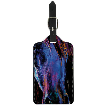 Dark Blue Horse Portrait Print Luggage Tag