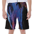 Dark Blue Horse Portrait Print Men's Beach Shorts