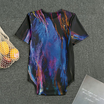 Dark Blue Horse Portrait Print Men's Bodysuit