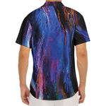 Dark Blue Horse Portrait Print Men's Deep V-Neck Shirt