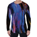 Dark Blue Horse Portrait Print Men's Long Sleeve T-Shirt