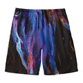 Dark Blue Horse Portrait Print Men's Swim Trunks