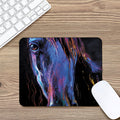 Dark Blue Horse Portrait Print Mouse Pad