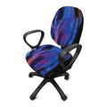 Dark Blue Horse Portrait Print Office Chair Cover