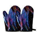 Dark Blue Horse Portrait Print Oven Mitts