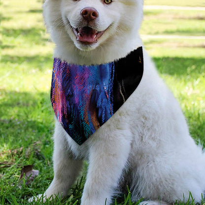 Dark Blue Horse Portrait Print Over The Collar Dog Bandana