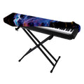 Dark Blue Horse Portrait Print Piano Keyboard Cover