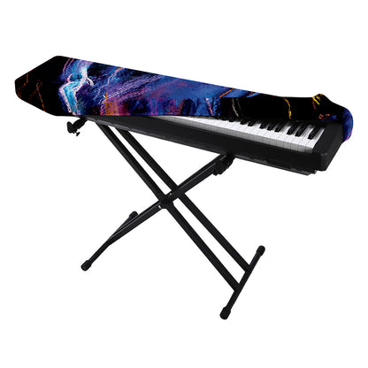 Dark Blue Horse Portrait Print Piano Keyboard Cover