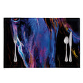 Dark Blue Horse Portrait Print Placemat