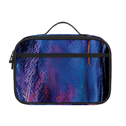 Dark Blue Horse Portrait Print Portable Lunch Bag