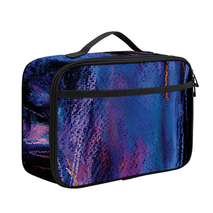 Dark Blue Horse Portrait Print Portable Lunch Bag