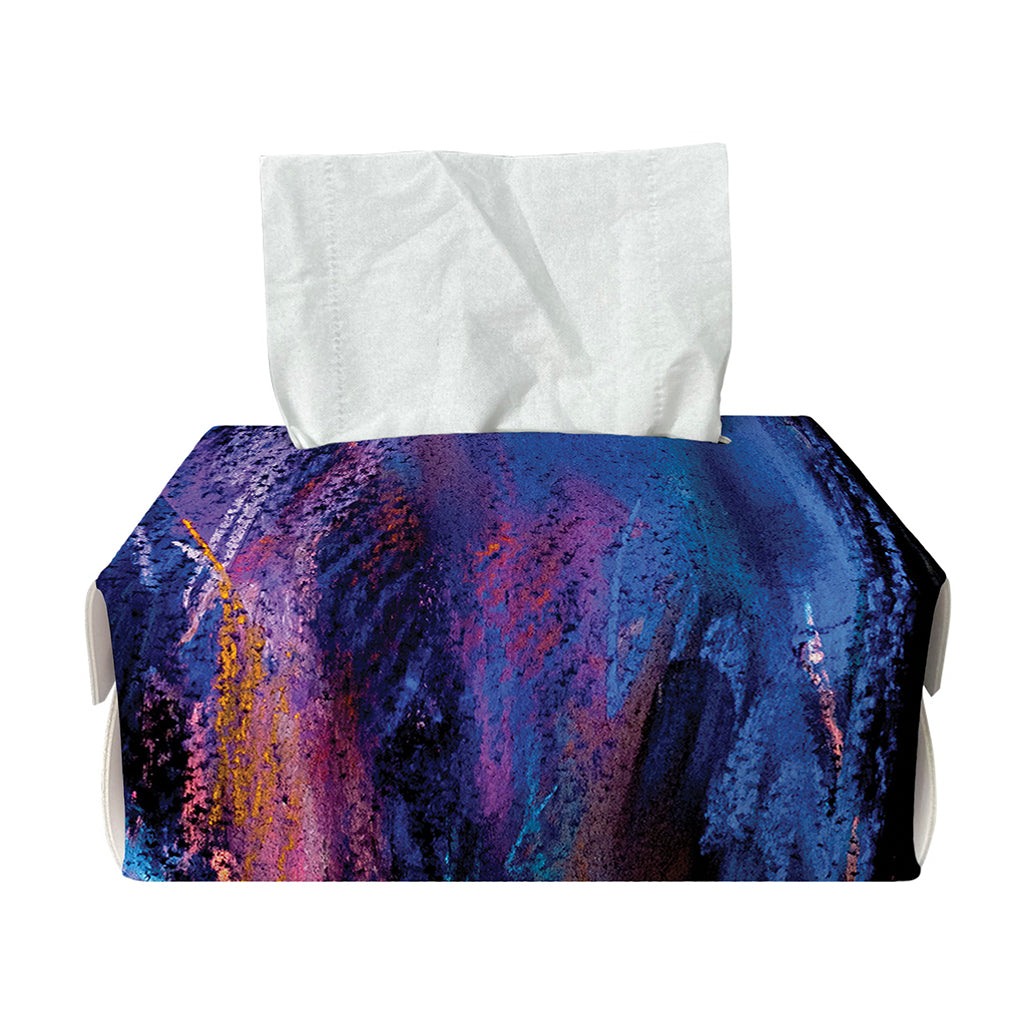 Dark Blue Horse Portrait Print Rectangle Tissue Box Cover