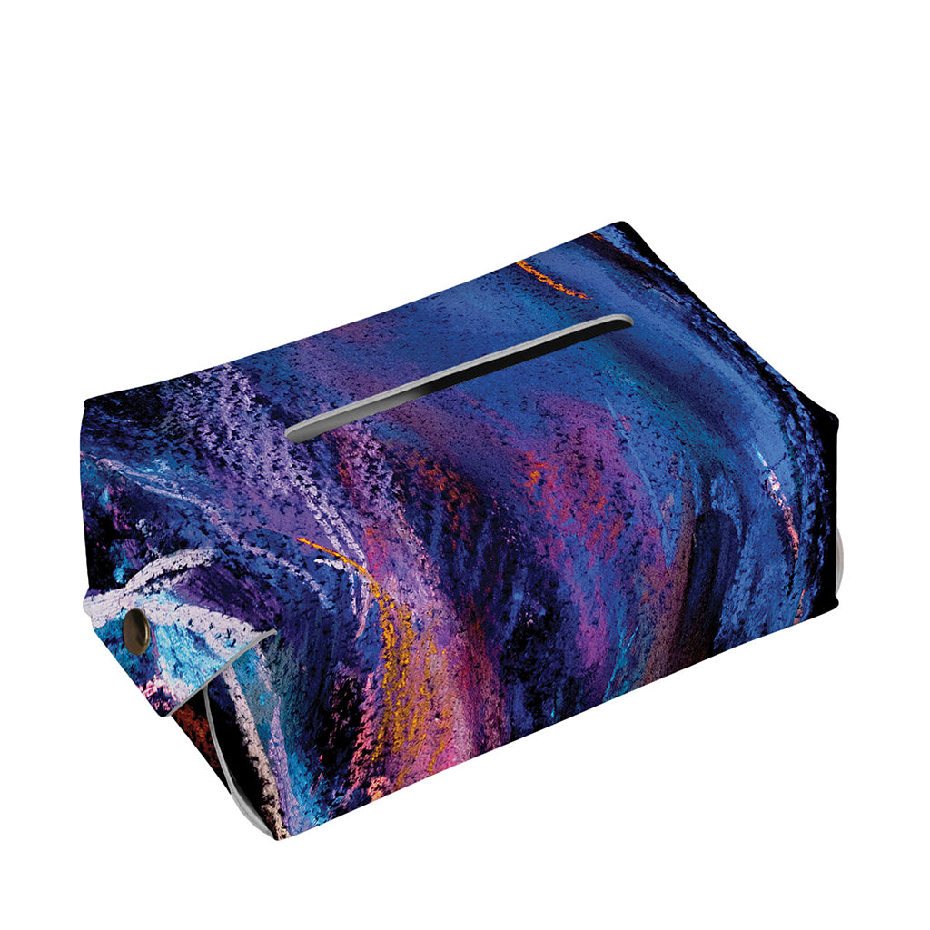Dark Blue Horse Portrait Print Rectangle Tissue Box Cover
