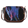 Dark Blue Horse Portrait Print Saddle Bag