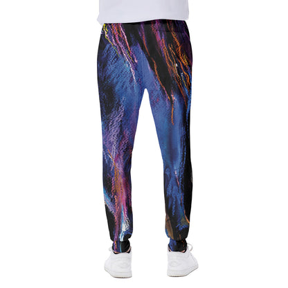 Dark Blue Horse Portrait Print Scuba Joggers