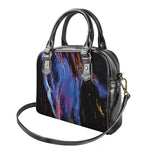 Dark Blue Horse Portrait Print Shoulder Handbag