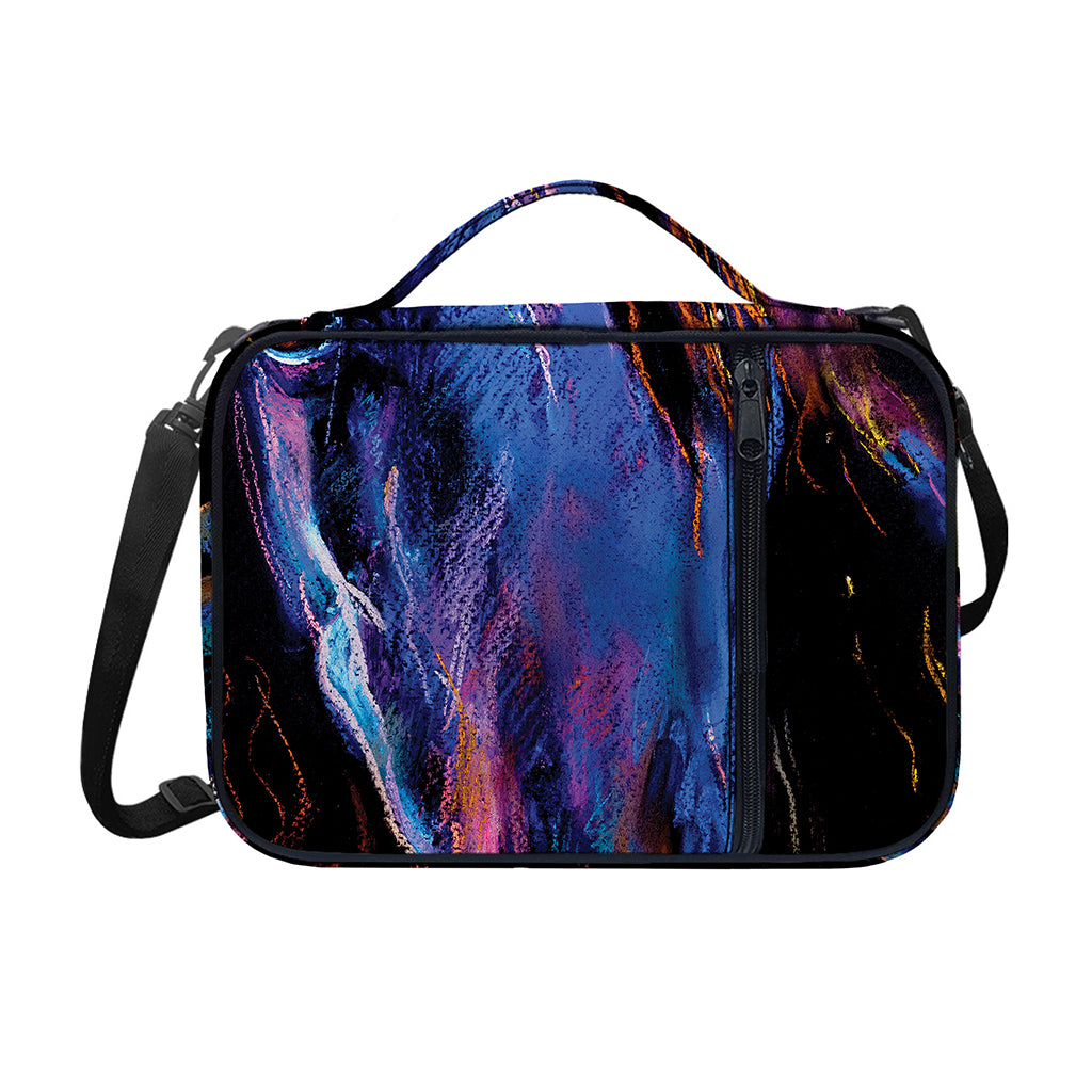 Dark Blue Horse Portrait Print Shoulder Strap Bible Bag
