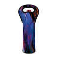 Dark Blue Horse Portrait Print Single Neoprene Wine Tote