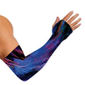 Dark Blue Horse Portrait Print Sun Protection Arm Sleeves