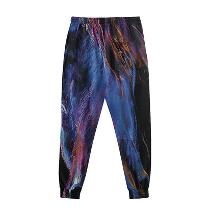 Dark Blue Horse Portrait Print Sweatpants
