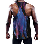 Dark Blue Horse Portrait Print Training Tank Top