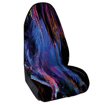 Dark Blue Horse Portrait Print Waterproof Car Seat Cover