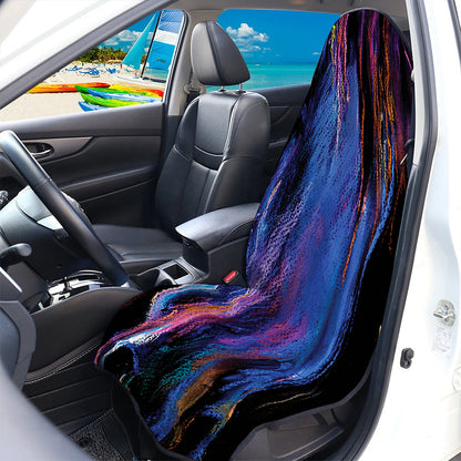 Dark Blue Horse Portrait Print Waterproof Car Seat Cover
