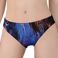 Dark Blue Horse Portrait Print Women's Panties