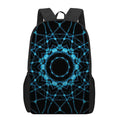 Dark Blue Kaleidoscope Print 17 Inch Backpack