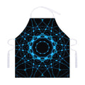 Dark Blue Kaleidoscope Print Adjustable Apron