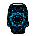 Dark Blue Kaleidoscope Print Baby Seat Cover