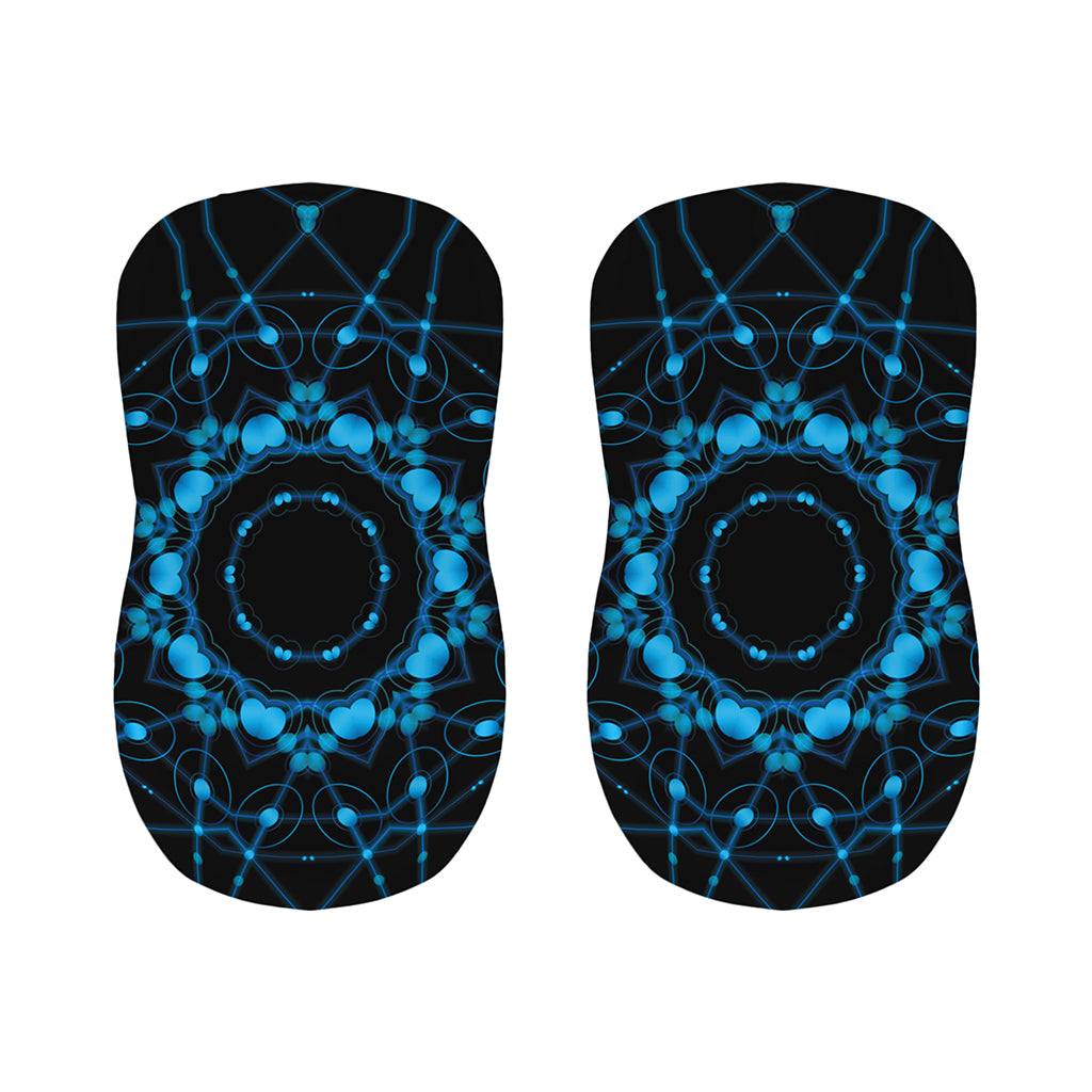 Dark Blue Kaleidoscope Print Bar Stool Covers