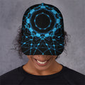 Dark Blue Kaleidoscope Print Baseball Cap
